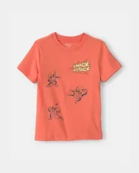Carters Toddler Boy Snack Attack Graphic Tee - Orange Coral 2T