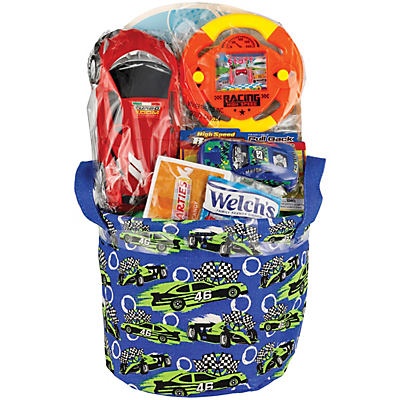 slide 1 of 1, Wonder Treats Boys Blue Race Car Collapsible Easter Gift Bucket, 1 ct