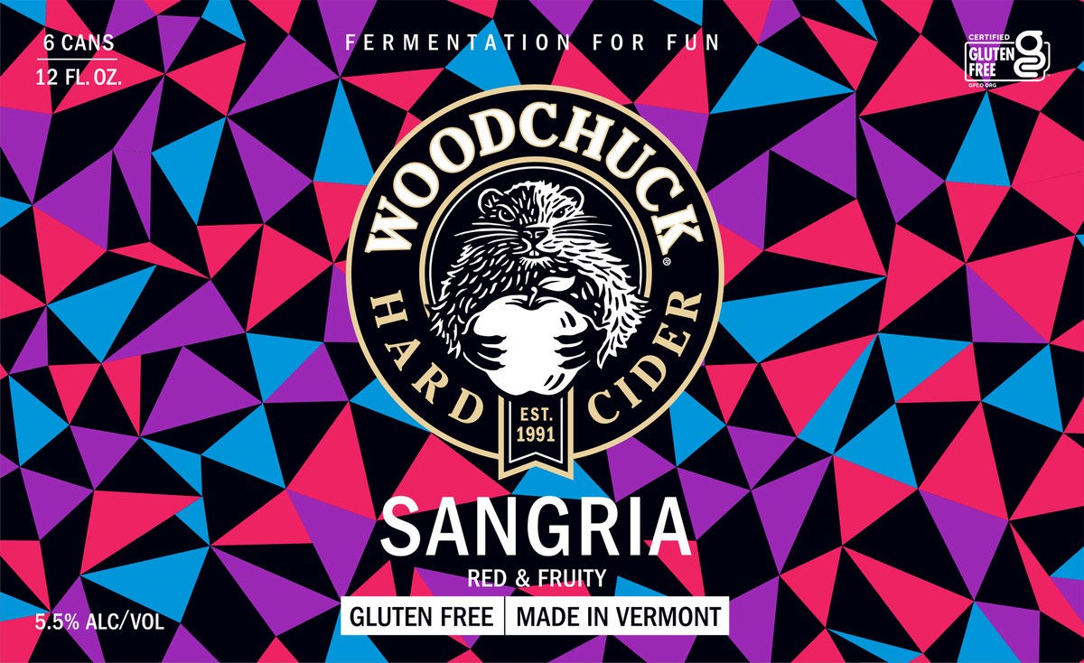 slide 3 of 10, Woodchuck Hard Cider - Sangria 6 Pack, 12oz Can, 72 fl oz