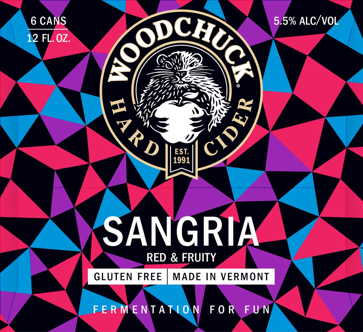 slide 5 of 10, Woodchuck Hard Cider - Sangria 6 Pack, 12oz Can, 72 fl oz