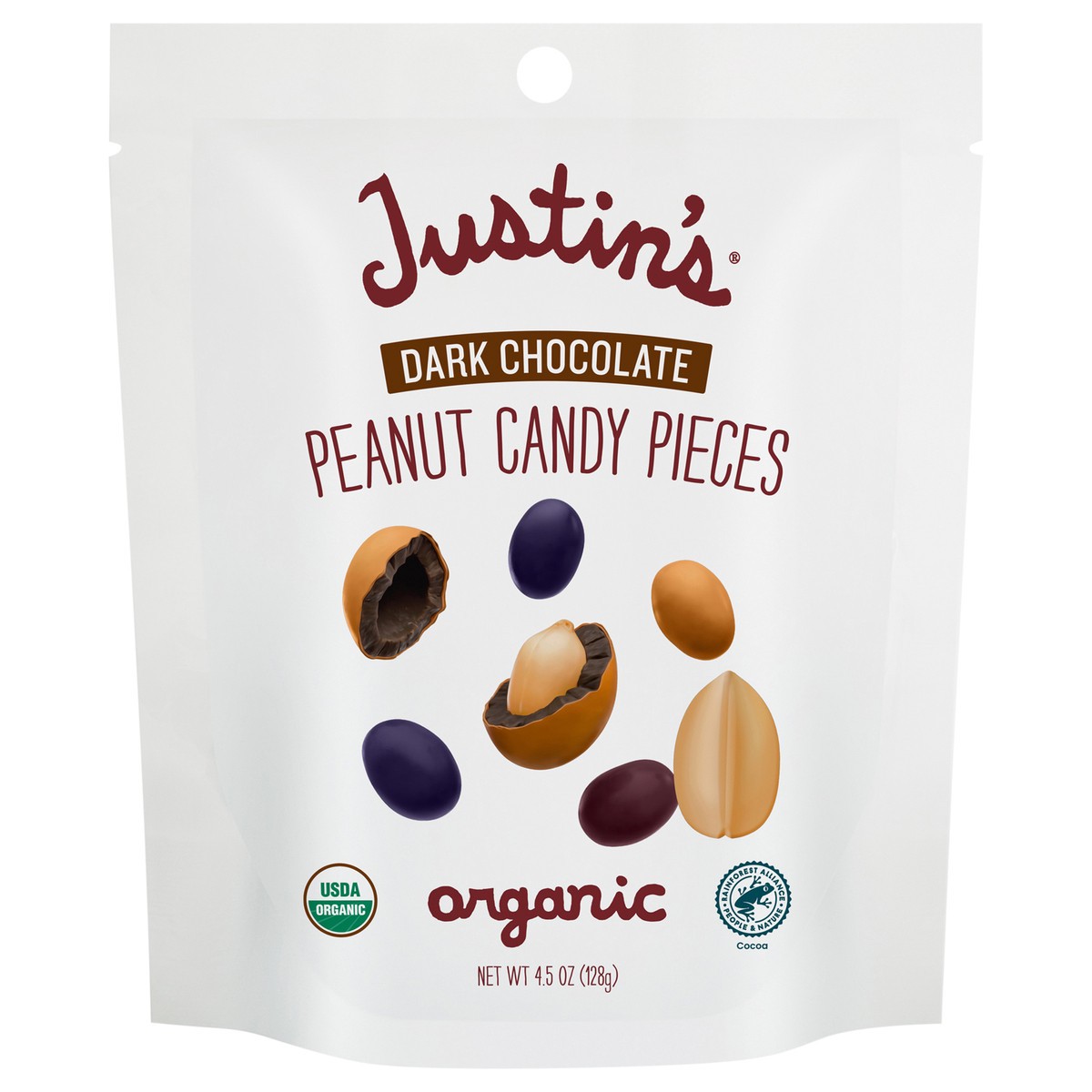 slide 5 of 11, Justin's Justin’s Organic Dark Chocolate Peanut Candy Pieces, 4.5oz, 4.5 oz