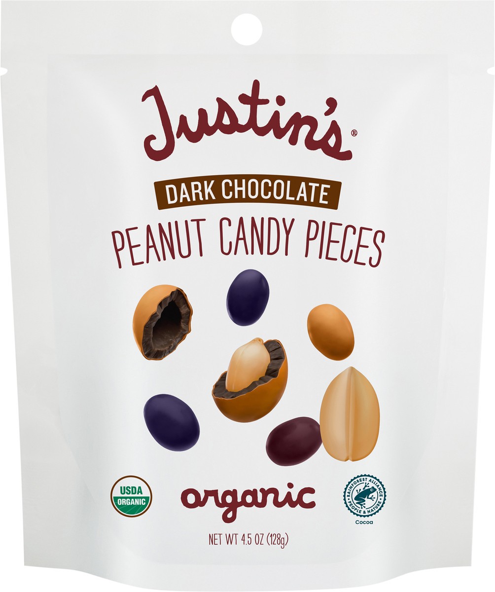 slide 8 of 11, Justin's Justin’s Organic Dark Chocolate Peanut Candy Pieces, 4.5oz, 4.5 oz