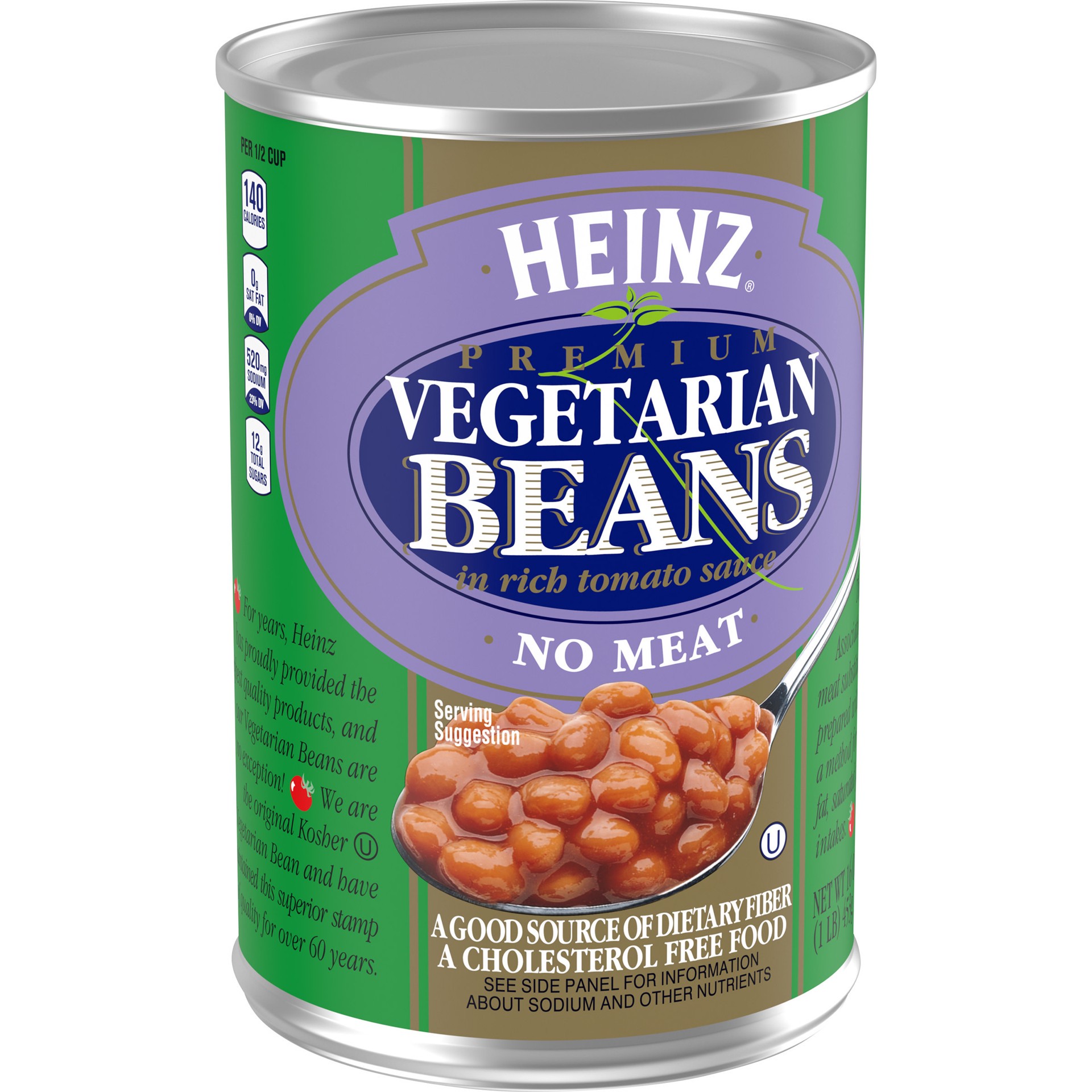 slide 2 of 5, Heinz Premium Vegetarian Beans in Rich Tomato Sauce with No Meat, 16 oz Can, 16 oz