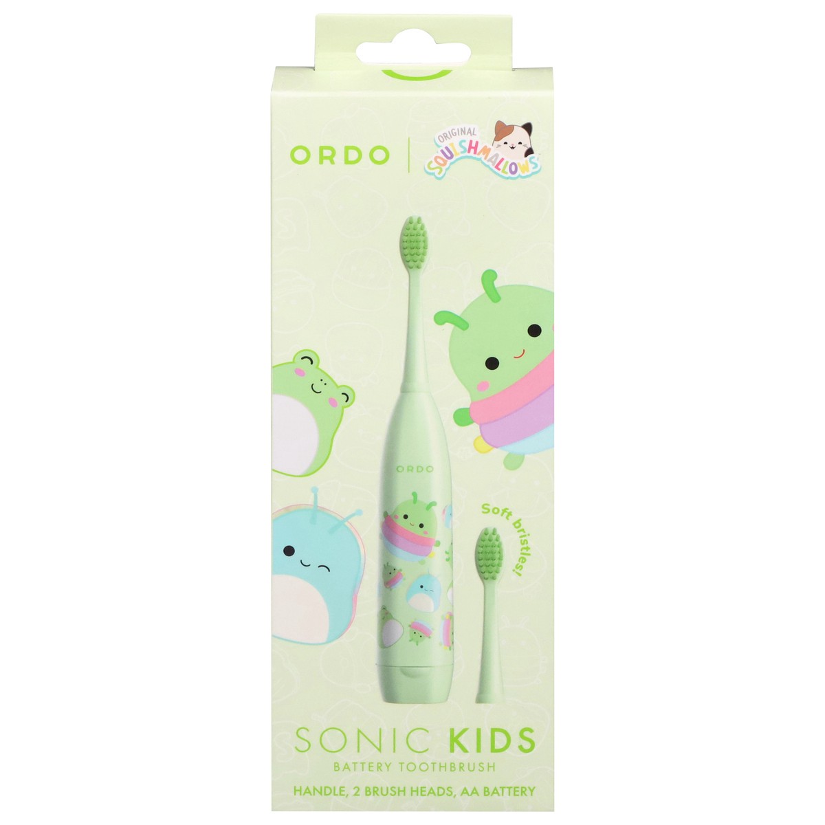 slide 1 of 12, Ordo Original Squishmallows Sonic Kids Battery Toothbrush - 1 Each, 1 ct