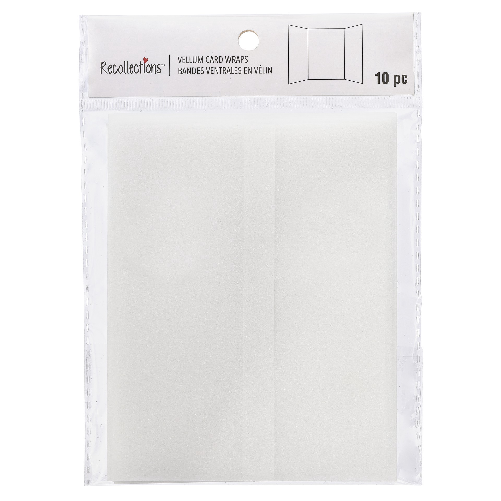 slide 3 of 4, A2 White Vellum Card Wraps By Recollections, 10ct., 10 ct