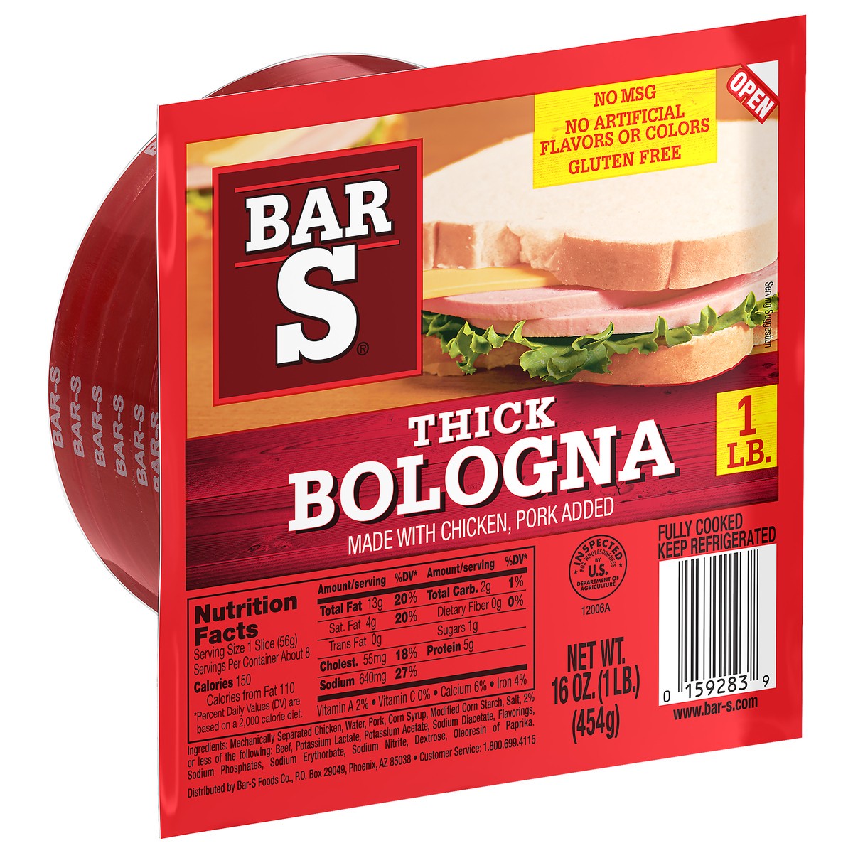 BarS Thick Sliced Bologna 16 oz Shipt