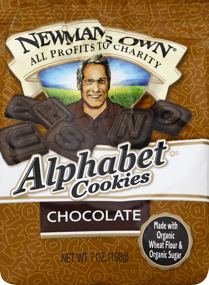 slide 1 of 6, Newman's Own Organics Chocolate Alphabet Cookies, 7 oz