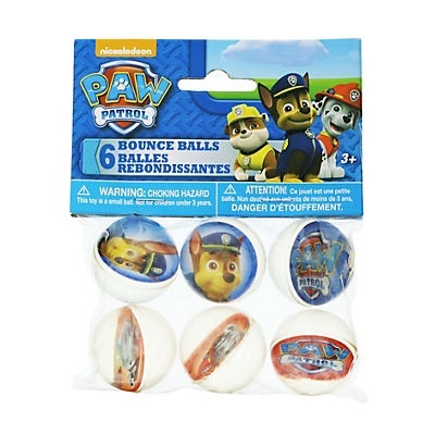 slide 1 of 1, Unique Industries PAW Patrol Bounce Balls, 6 ct