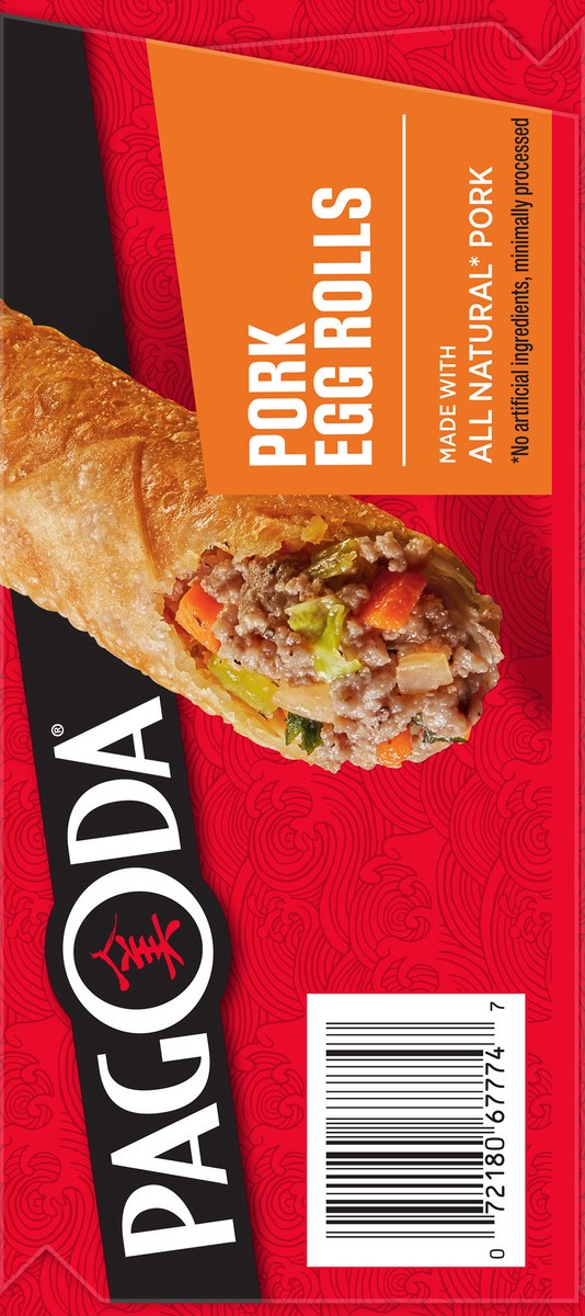 slide 5 of 9, Pagoda Crunchy Pork Egg Rolls with authentic seasoning, 8 ct