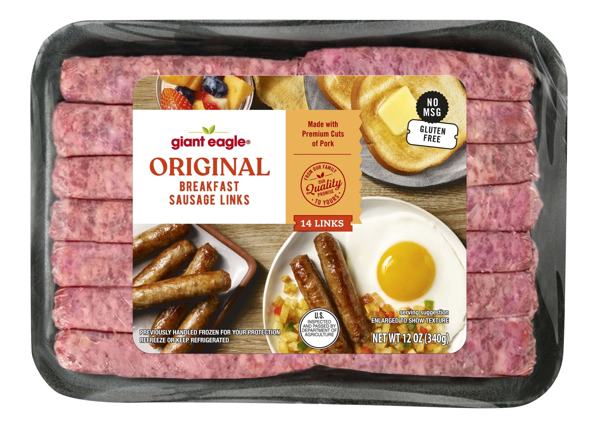 slide 1 of 1, Giant Eagle Breakfast Sausage Links, Original, 12 oz