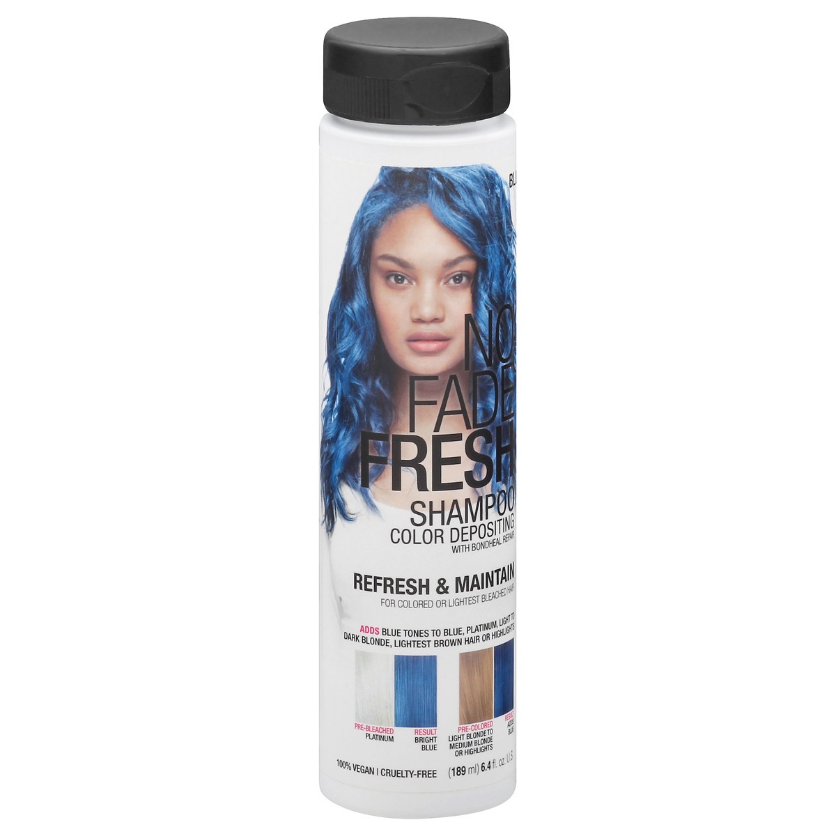 slide 4 of 11, No Fade Fresh Blue Blast Color Depositing Shampoo With Bondheal Bond Rebuilder, 6.4 oz