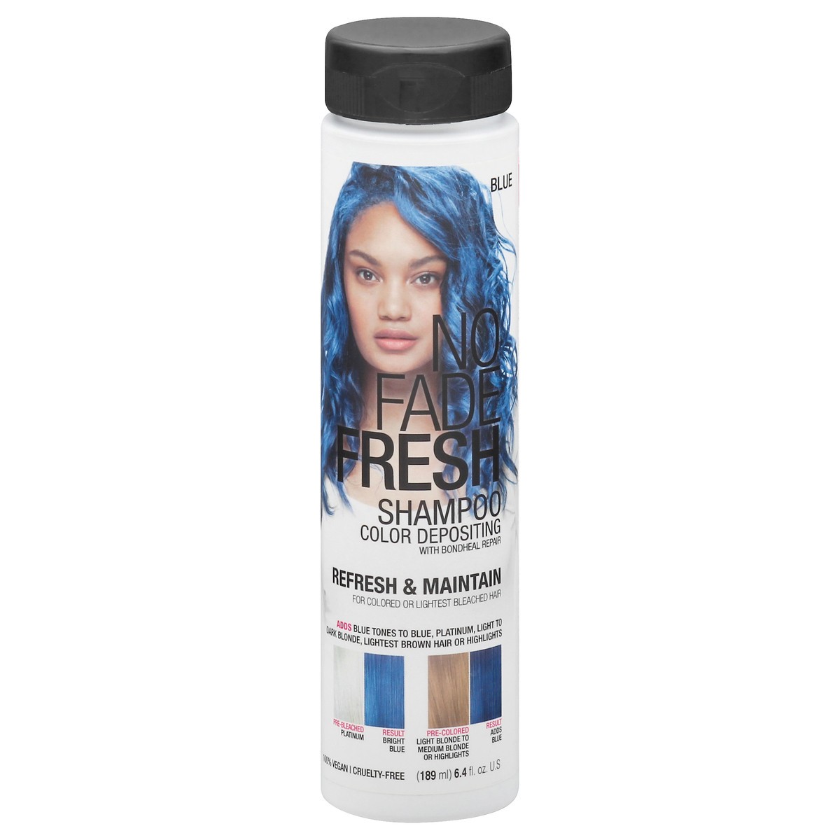 slide 9 of 11, No Fade Fresh Blue Blast Color Depositing Shampoo With Bondheal Bond Rebuilder, 6.4 oz