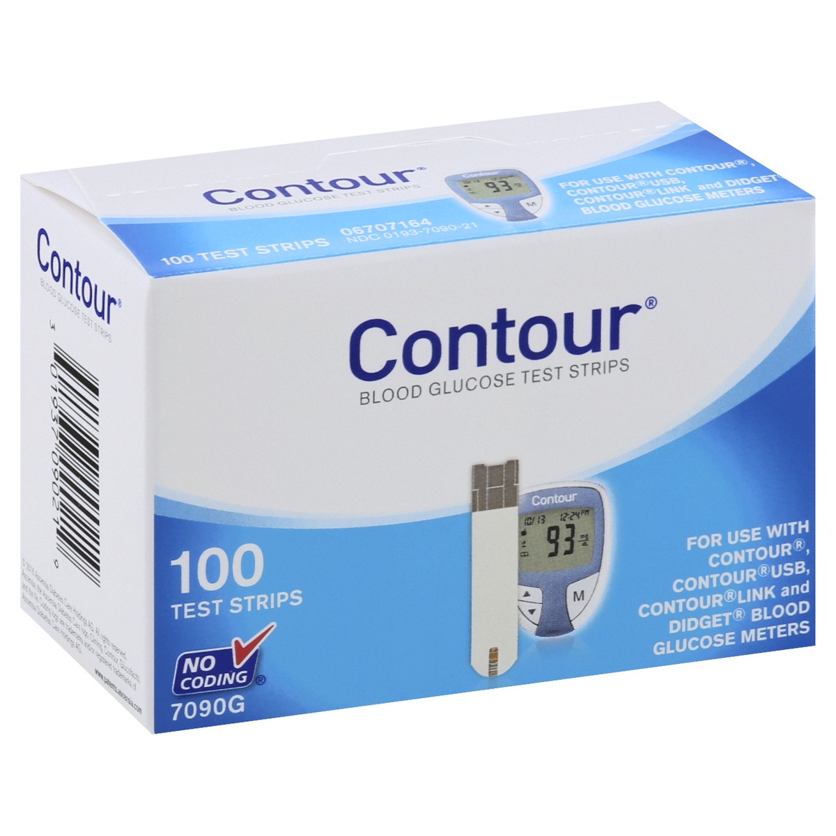 slide 2 of 9, Contour Blood Glucose Test Strips, 100 ct