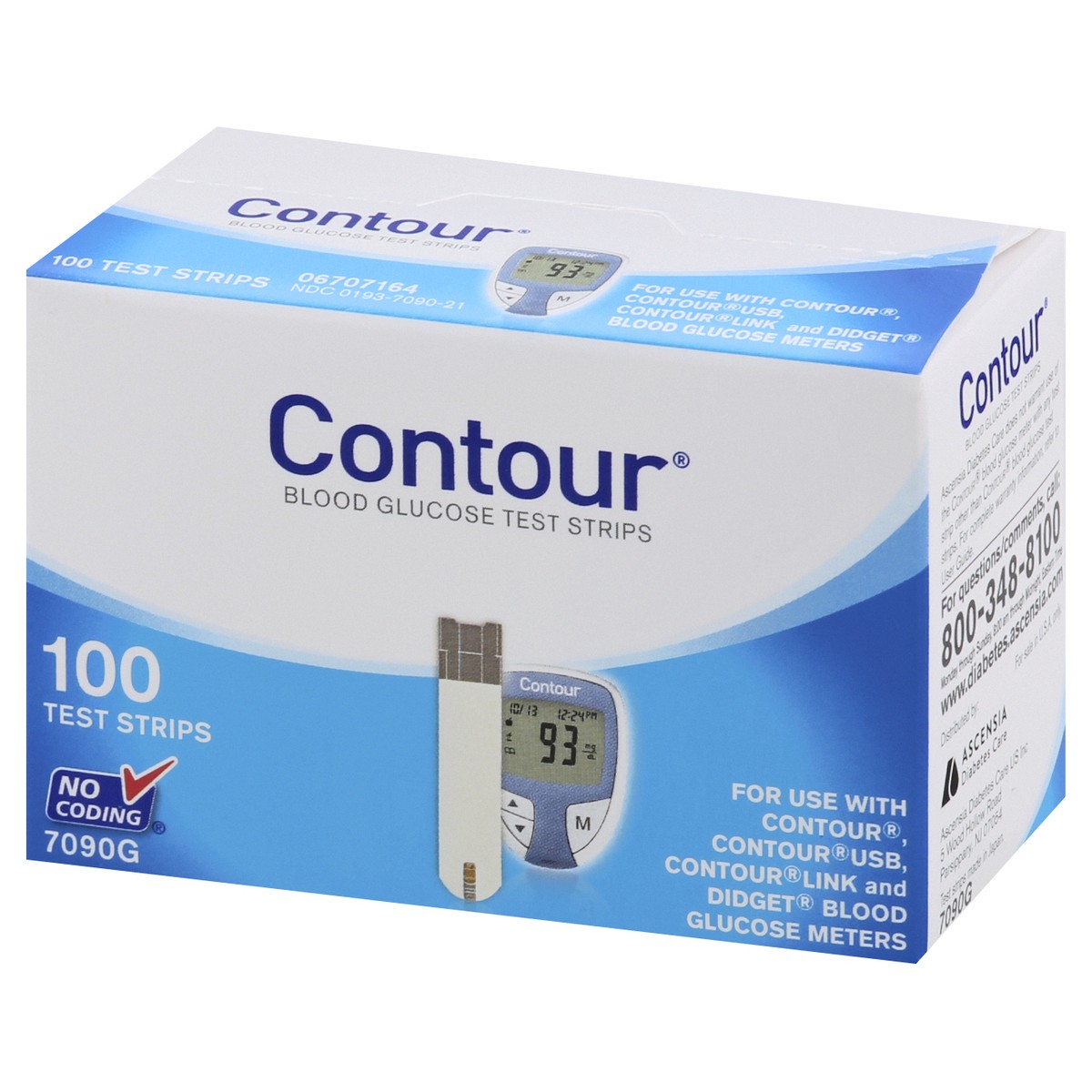 slide 3 of 9, Contour Blood Glucose Test Strips, 100 ct