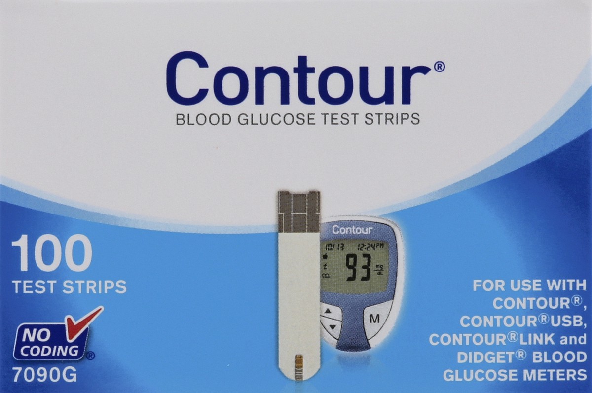 slide 6 of 9, Contour Blood Glucose Test Strips, 100 ct