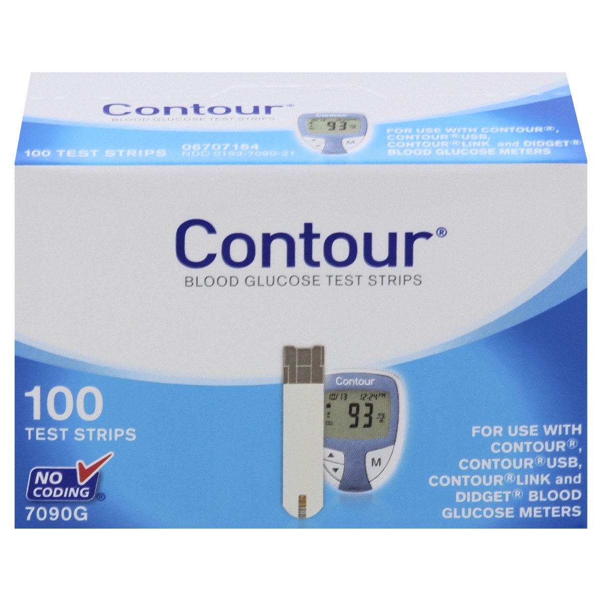 slide 1 of 9, Contour Blood Glucose Test Strips, 100 ct