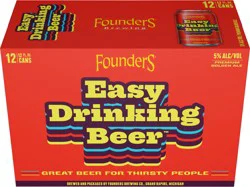 Founders Brewing Co. Brewing Co. Easy Drinking Beer, 12 Pack, 12 fl oz Cans, 5% ABV