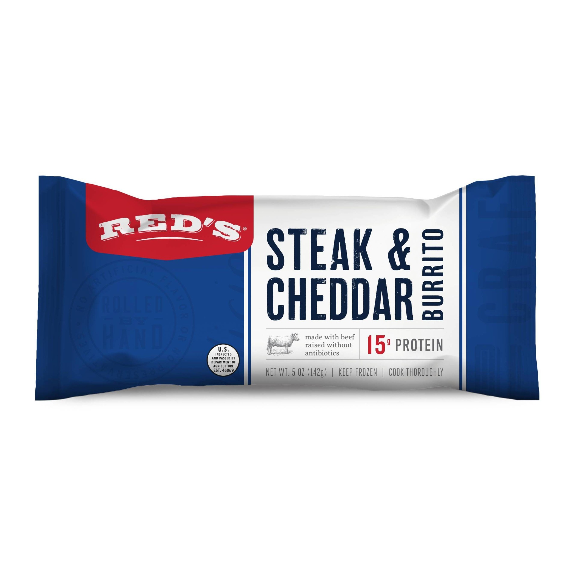 slide 1 of 4, Red's All Natural Steak & Cheddar Burrito, 5 oz
