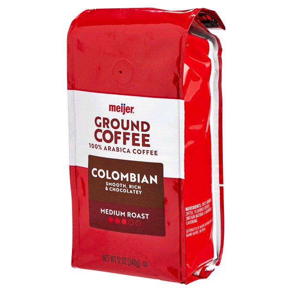 slide 4 of 29, Meijer Medium Roast Colombian Gourmet Ground Coffee - 12 oz, 12 oz