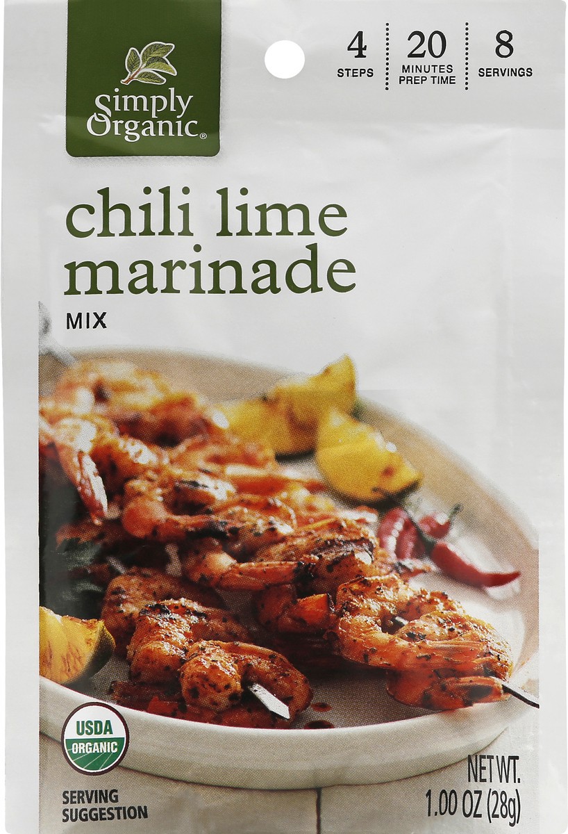 slide 1 of 1, Simply Organic Chili Lime Marinade Mix 1 oz, 1 oz