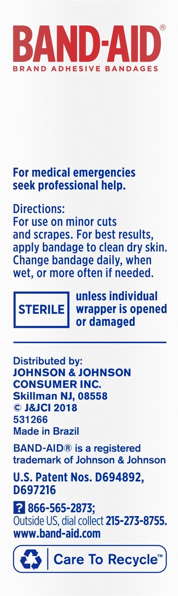 slide 7 of 7, BAND-AID Sterile Flexible Fabric Adhesive Bandages, For Protection & Wound Care of Minor Cuts & Burns, With Quilt-Aid Technology to Cushion Painful Wounds, Finger & Knuckle, 20 ct, 20 ct