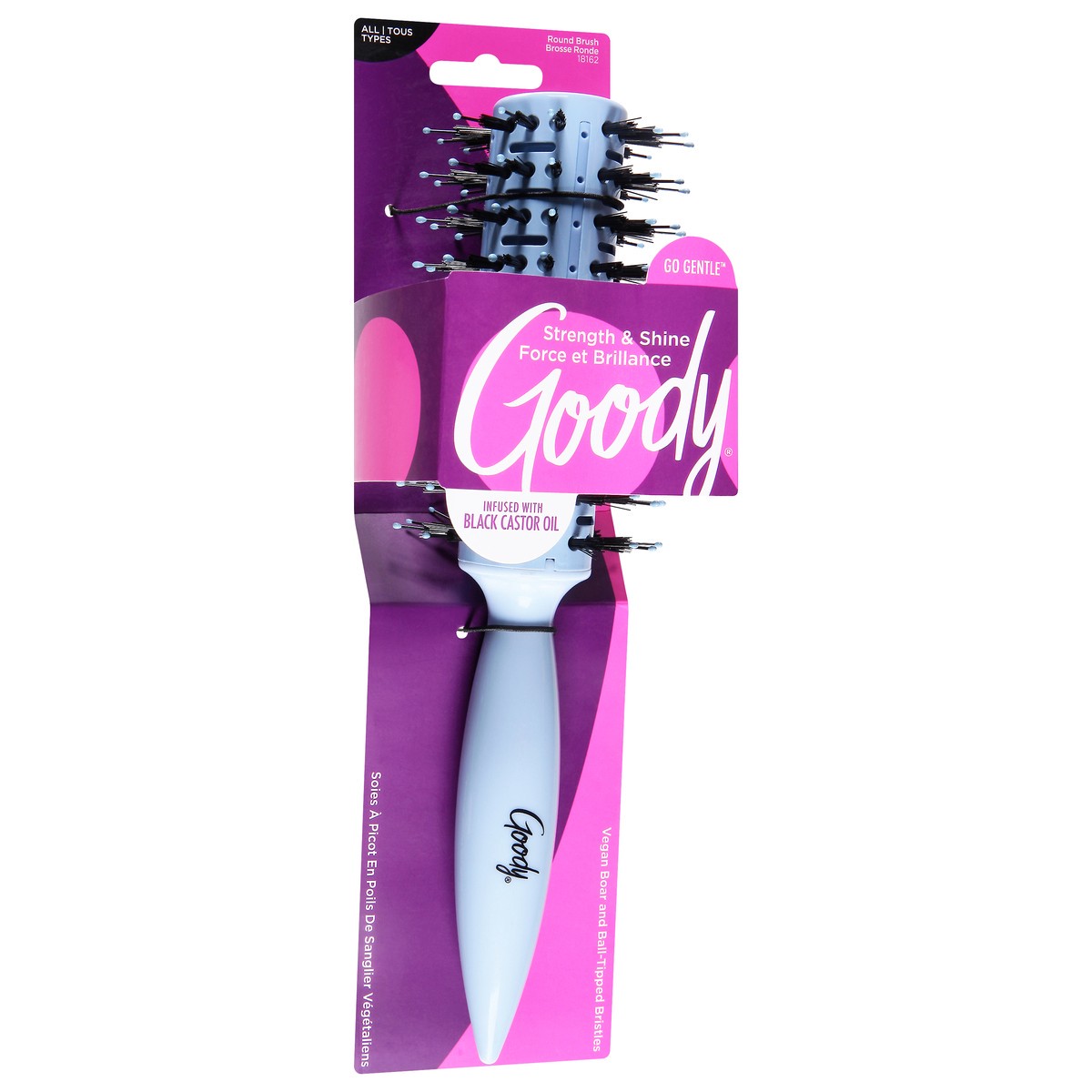 slide 2 of 9, Goody Go Gentle Strength Infusion Round Brush - EA, 1 ct