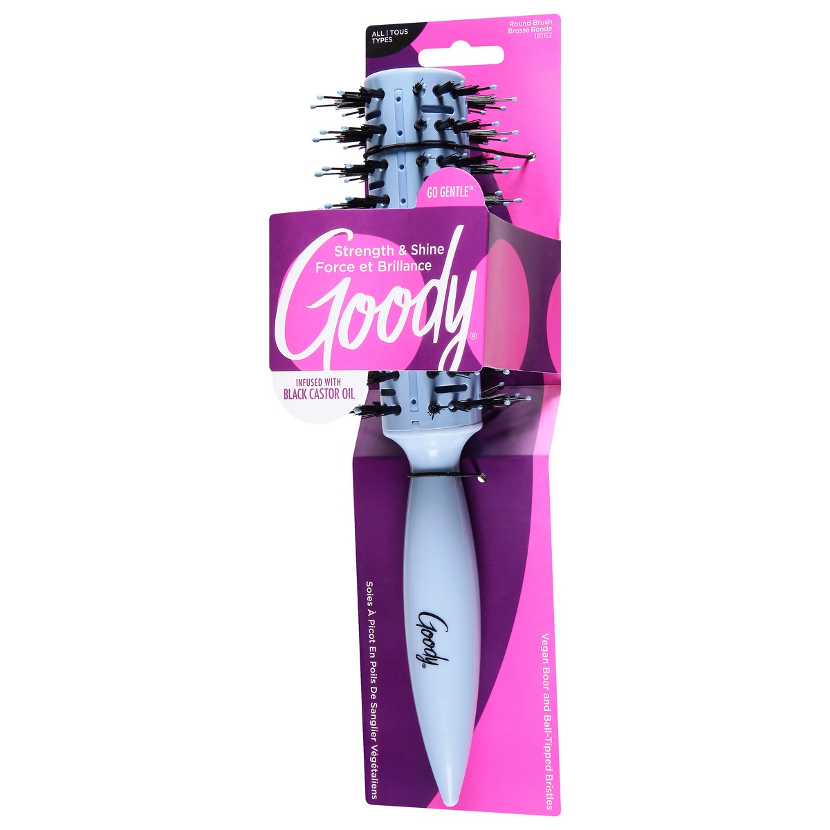 slide 3 of 9, Goody Go Gentle Strength Infusion Round Brush - EA, 1 ct