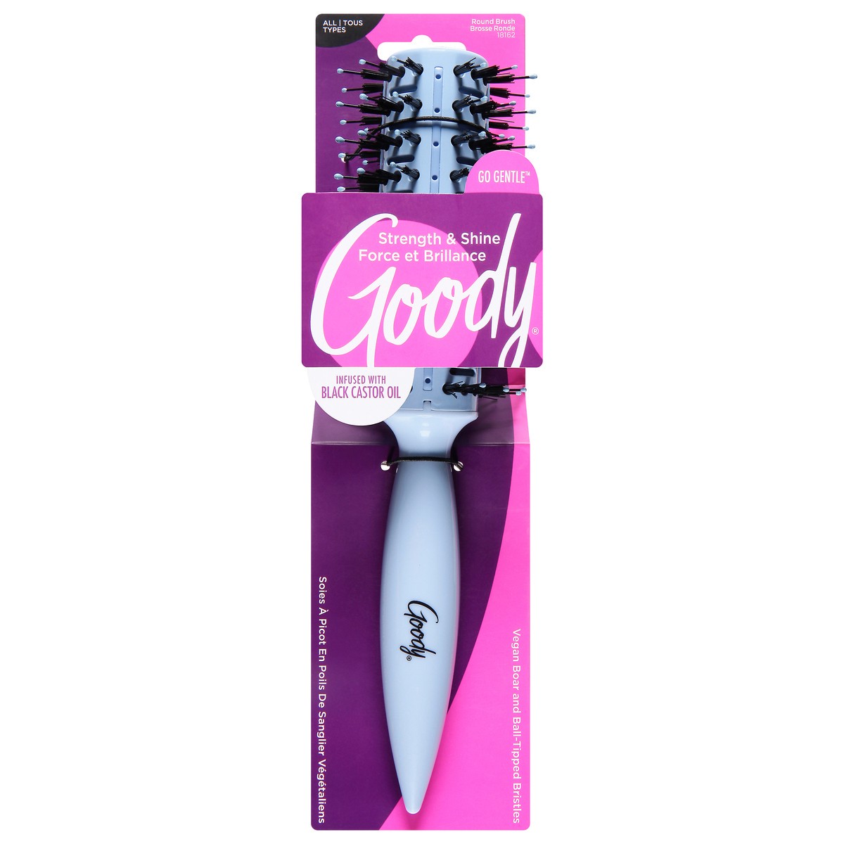 slide 1 of 9, Goody Go Gentle Strength Infusion Round Brush - EA, 1 ct