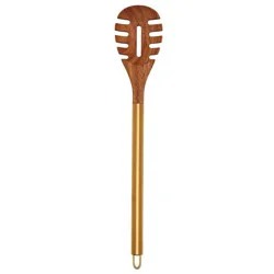 Sds For Hd Designs Acacia & Brass Pasta Spoon