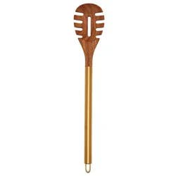 Sds For Hd Designs Acacia & Brass Pasta Spoon
