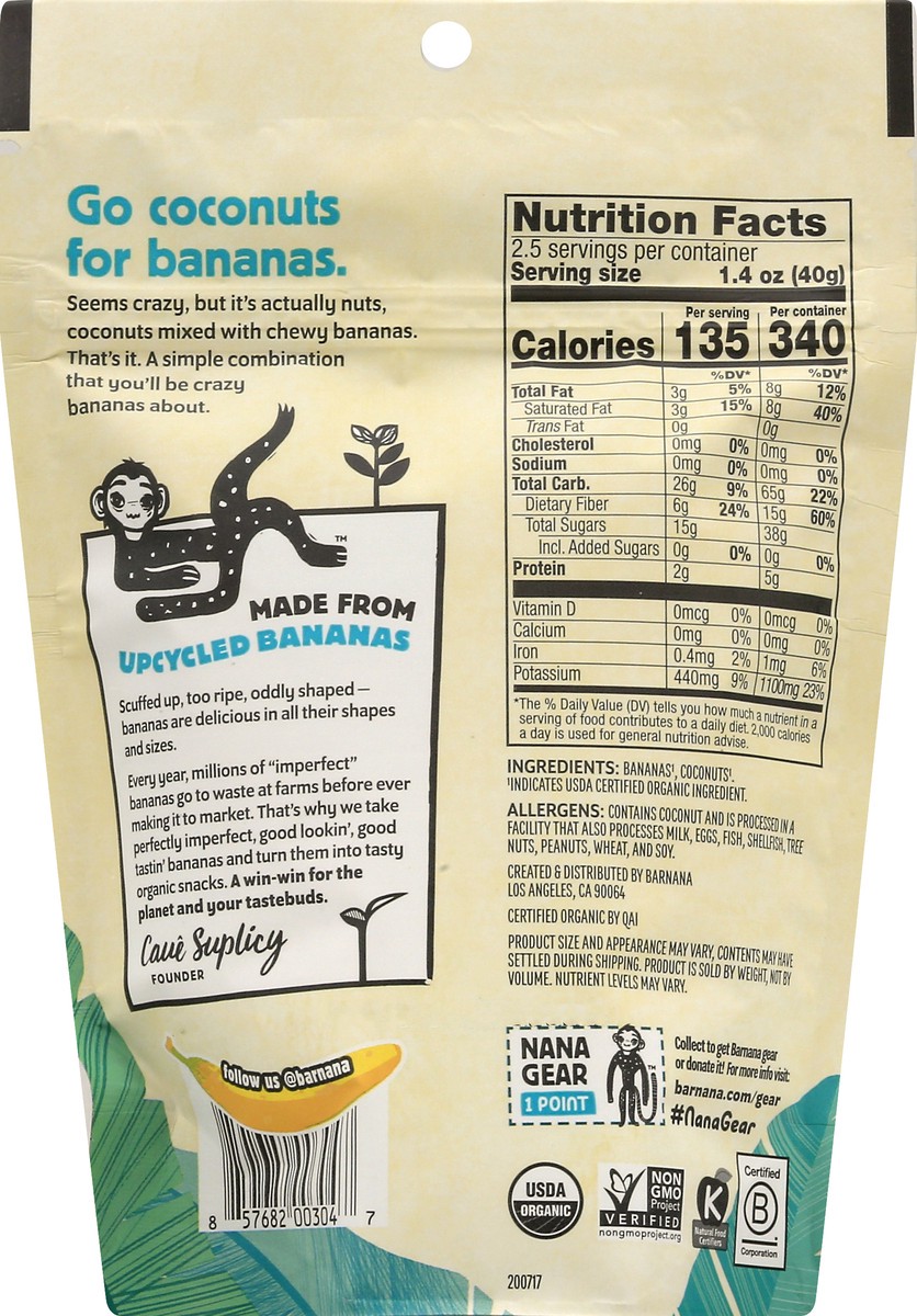 slide 2 of 13, Barnana Organic Coconut Chewy Banana Bites, 3.5 oz