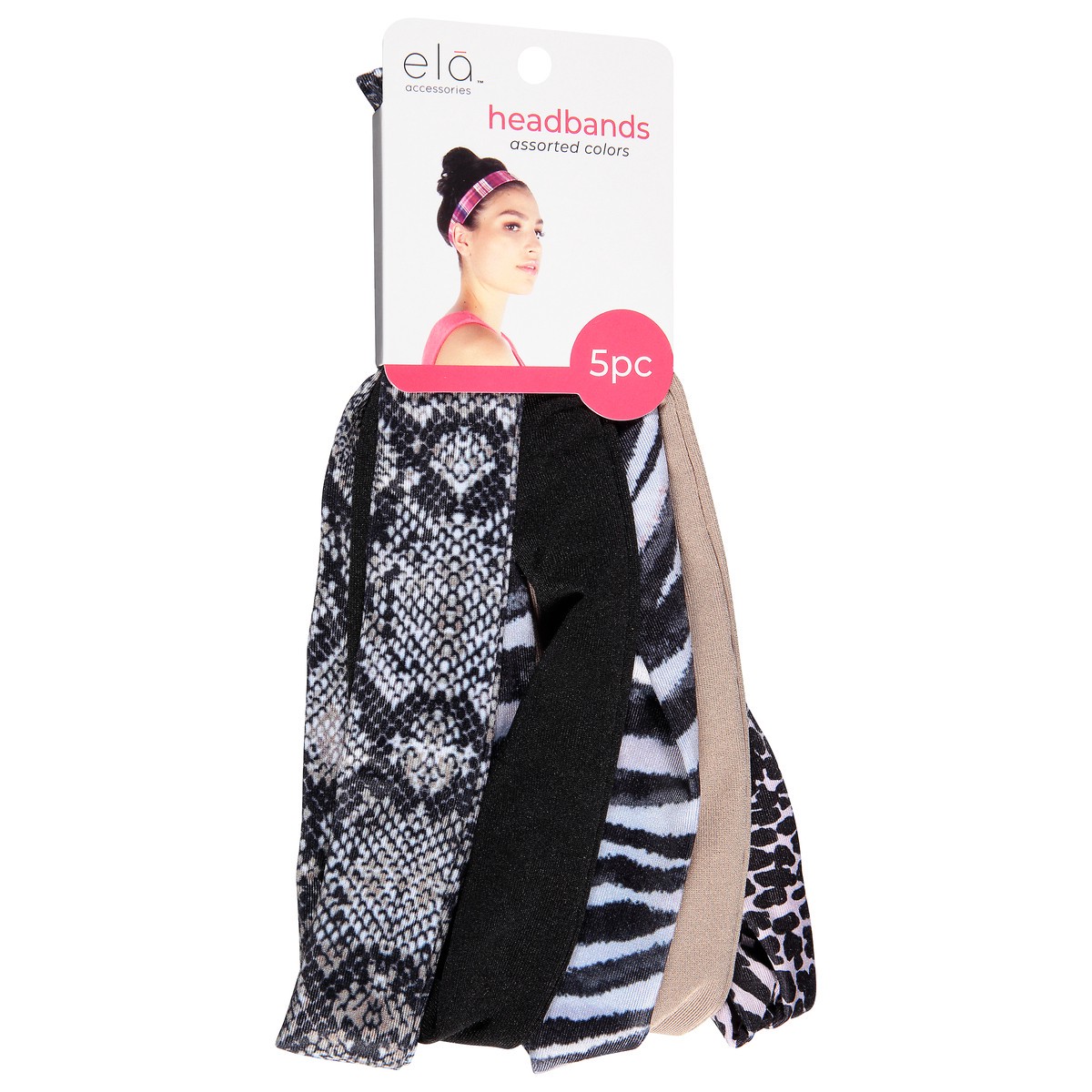 slide 8 of 10, Ela Assorted Colors Headbands 5 ea, 5 ct