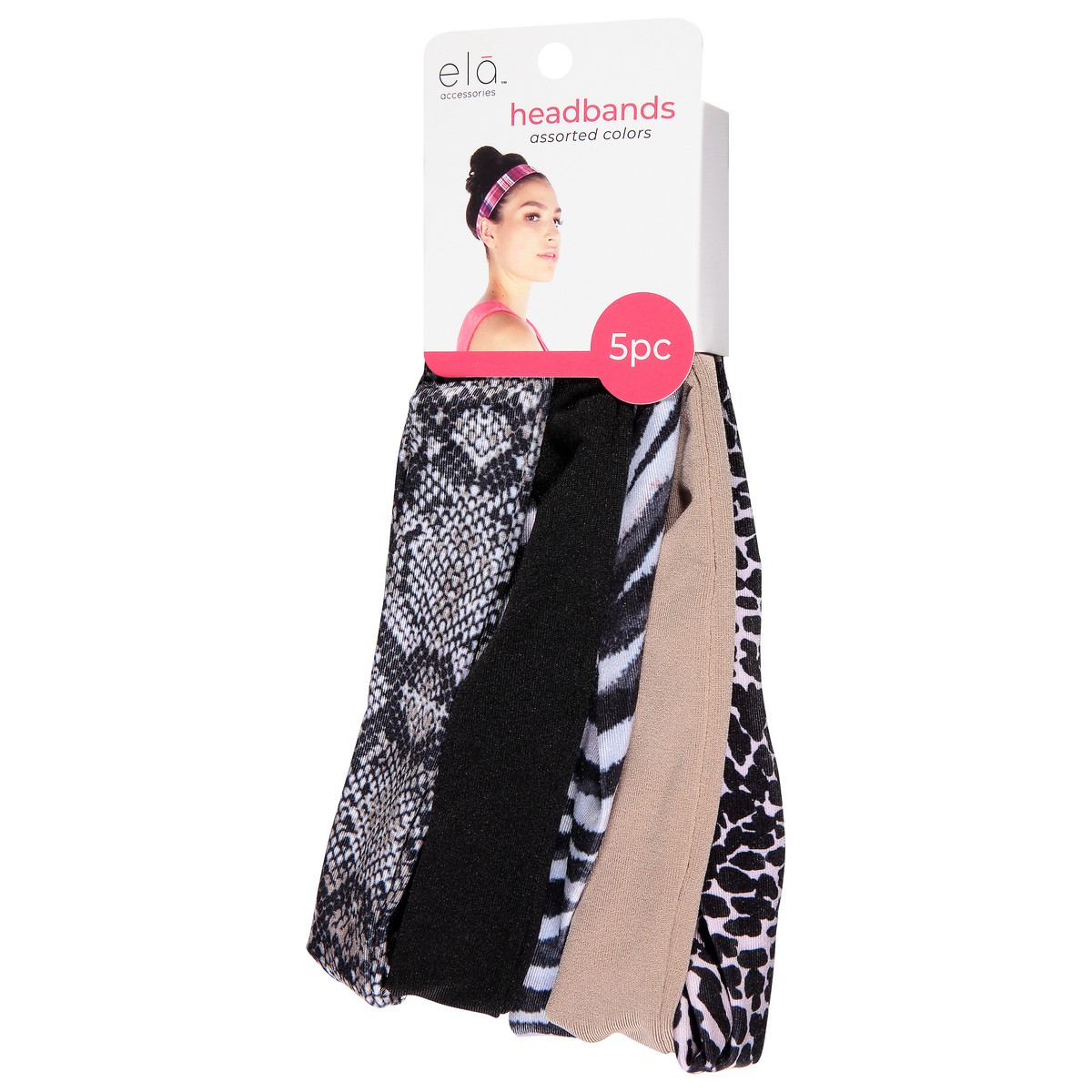 slide 3 of 10, Ela Assorted Colors Headbands 5 ea, 5 ct