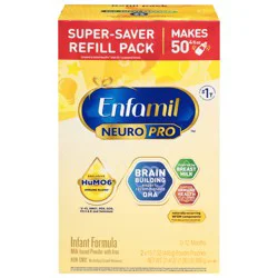 Enfamil NeuroPro 0-12 Months Milk-Based Powder with Iron Infant Formula 2 - 15.7 oz Pouches