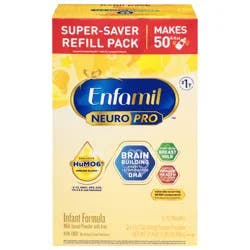 Enfamil NeuroPro 0-12 Months Milk-Based Powder with Iron Infant Formula 2 - 15.7 oz Pouches