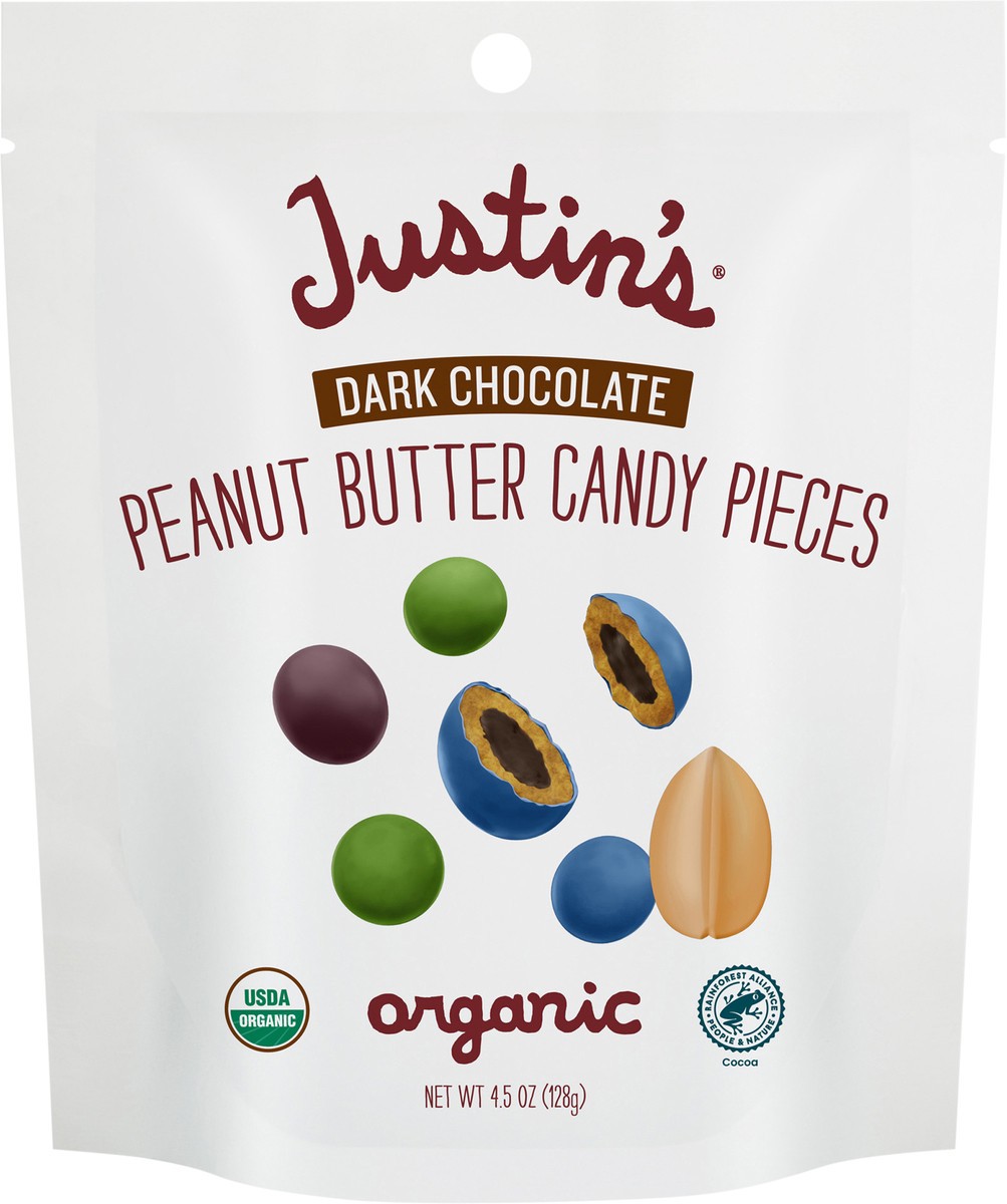 slide 11 of 11, Justin's Justin’s Organic Dark Chocolate Peanut Butter Candy Pieces, 4.5oz, 4.5 oz