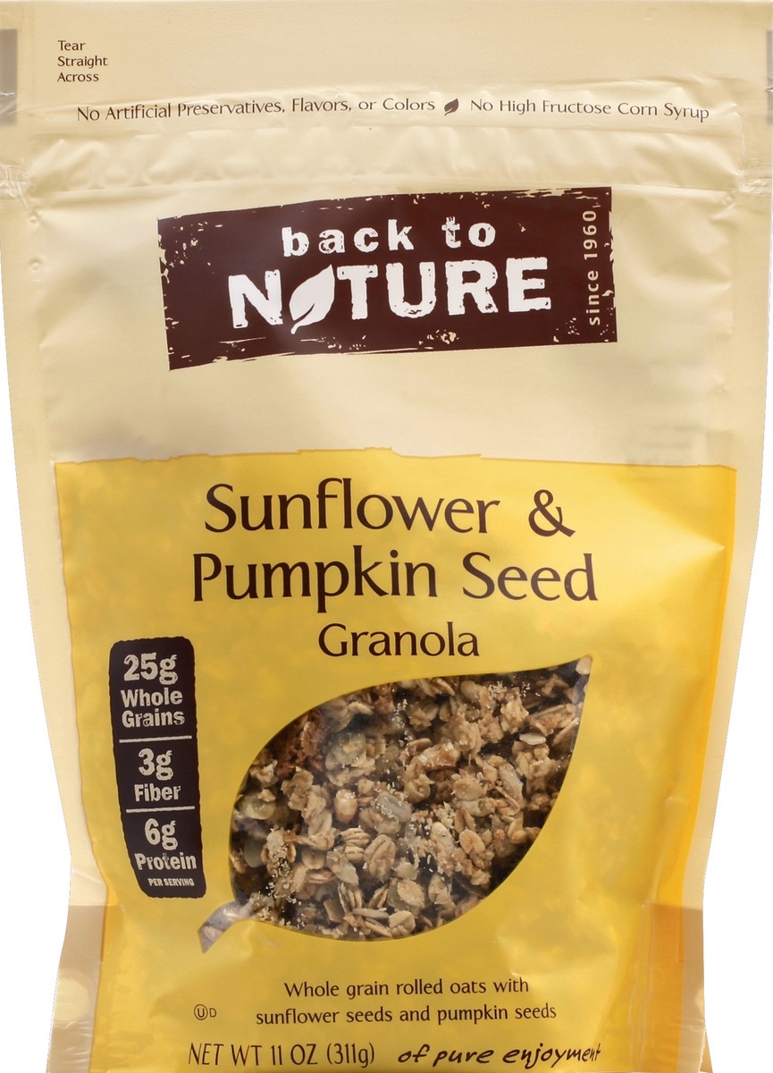 slide 2 of 2, Back to Nature Sunflower & Pumpkin Seed Granola, 11 oz