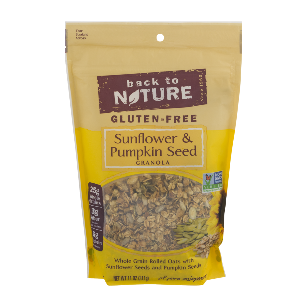 slide 1 of 2, Back to Nature Sunflower & Pumpkin Seed Granola, 11 oz