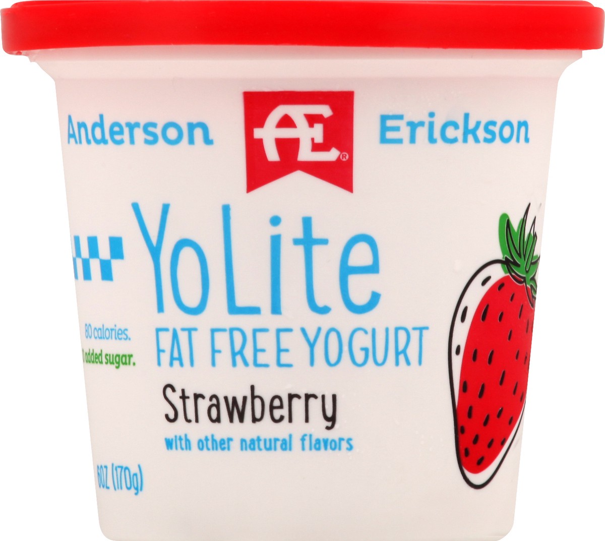 slide 8 of 11, Anderson Erickson Dairy AE Dairy Yolite Strawberry Fat Free Yogurt, 6 oz