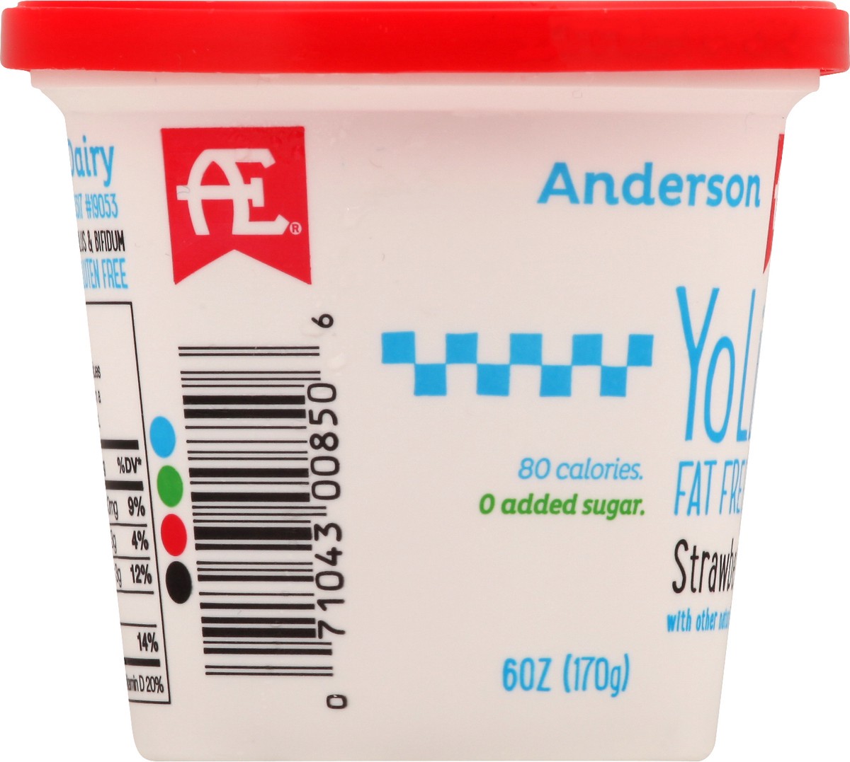 slide 9 of 11, Anderson Erickson Dairy AE Dairy Yolite Strawberry Fat Free Yogurt, 6 oz