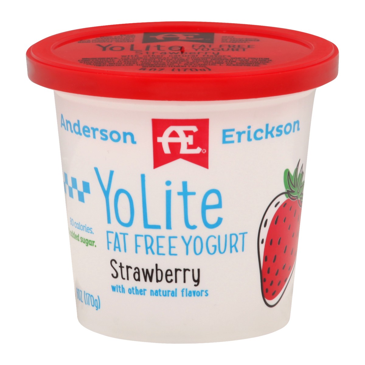 slide 1 of 11, Anderson Erickson Dairy AE Dairy Yolite Strawberry Fat Free Yogurt, 6 oz