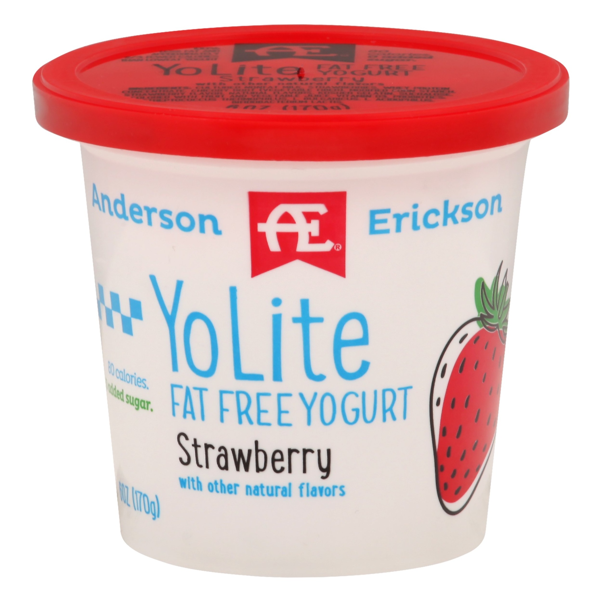 slide 1 of 1, AE Dairy Yolite Strawberry Fat Free Yogurt, 6 oz