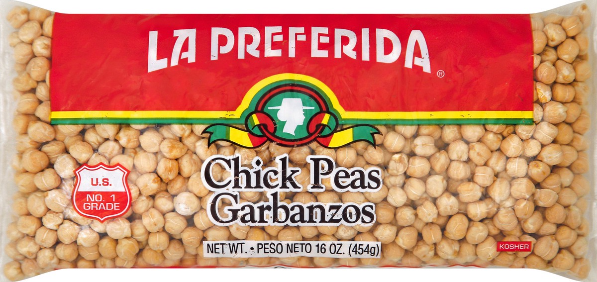 slide 1 of 6, La Preferida Chick Peas, 16 oz