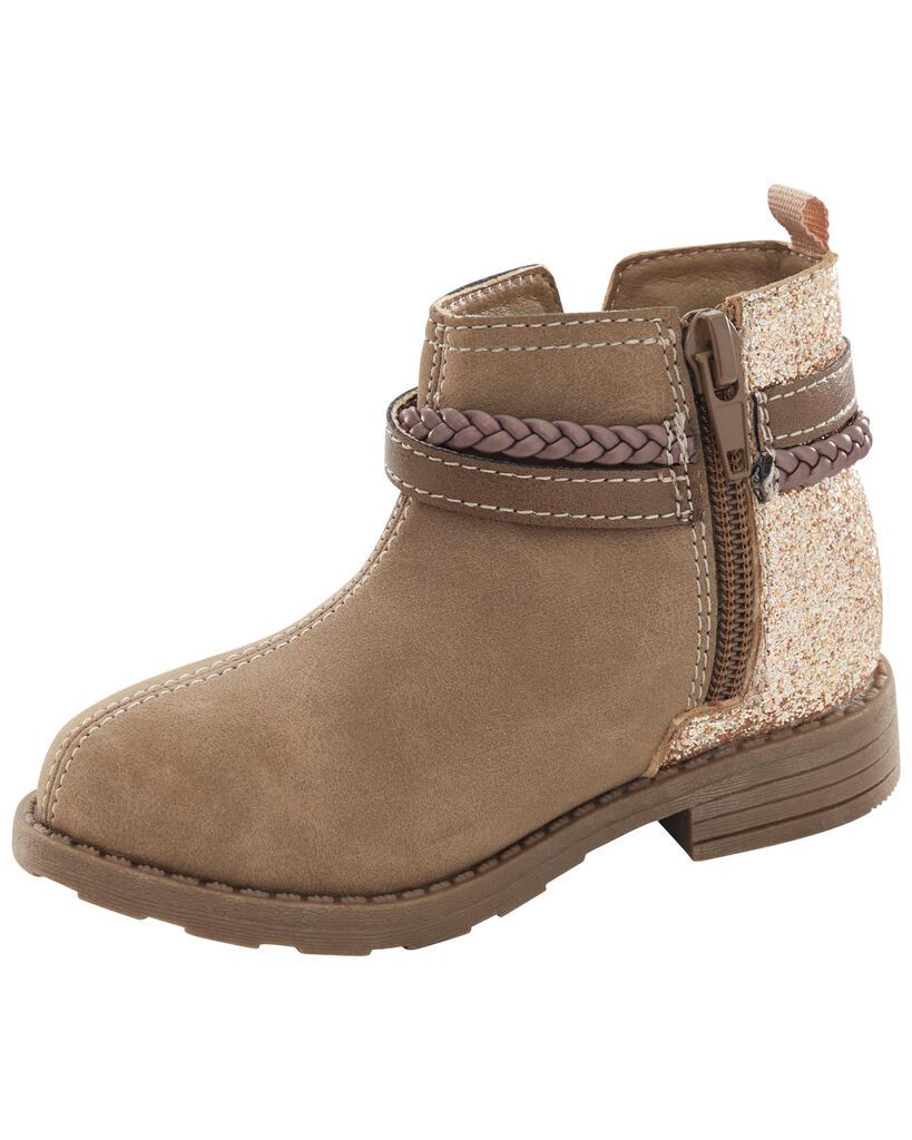 slide 4 of 6, Carter's Toddler Glitter Chelsea Boots Grey 11, 1 ct