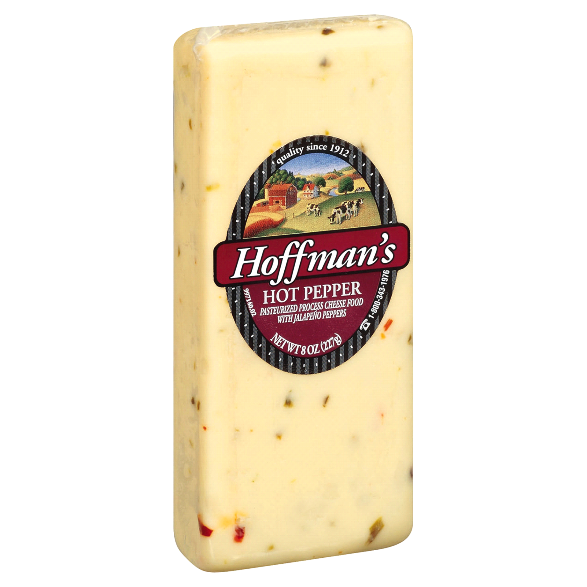 slide 1 of 3, Hoffman's Hot Pepper Cheese Brick, 8 oz