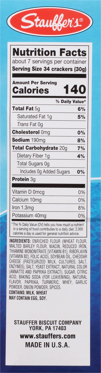 slide 8 of 9, Stauffer's Baked Cheese Crackers, Cheddar Cheese 7 Oz, 7 oz