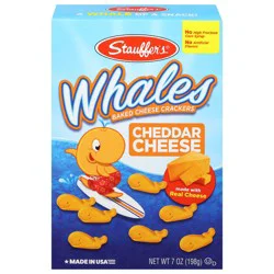 Stauffer's Whales Baked Cheddar Cheese Crackers 7 oz