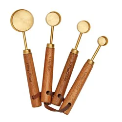 SDS for HD Designs 4 Piece Acacia & Brass Measuring Spoons