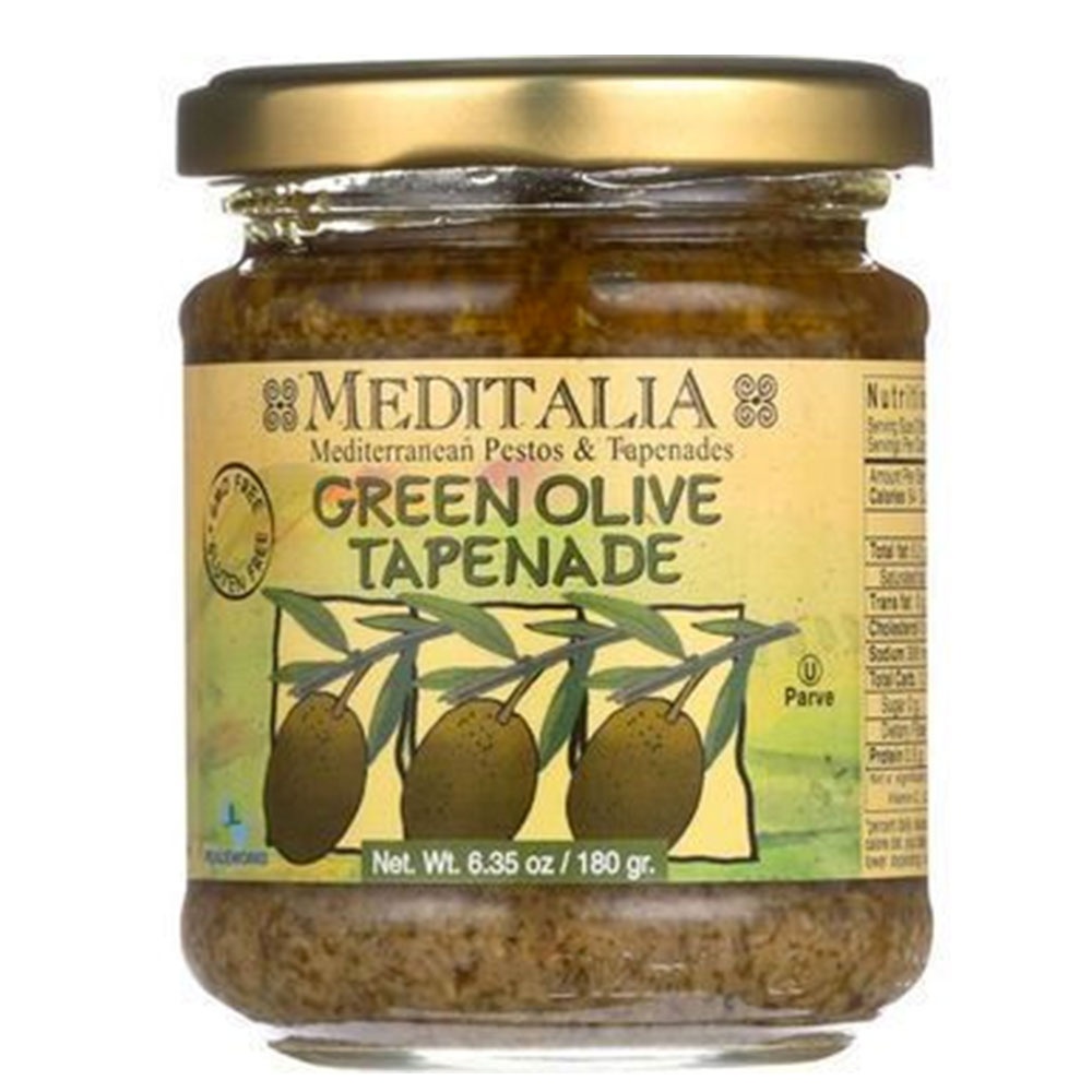 slide 1 of 1, Meditalia Tapenade, Green Olive, 6 ct