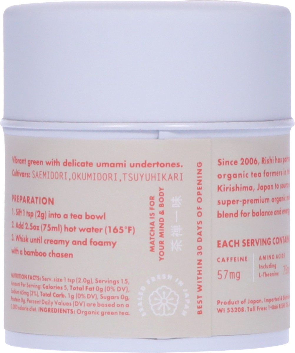 slide 2 of 13, Rishi Organic Single Origin Ceremonial Matcha Tea 1.05 oz, 1.05 oz